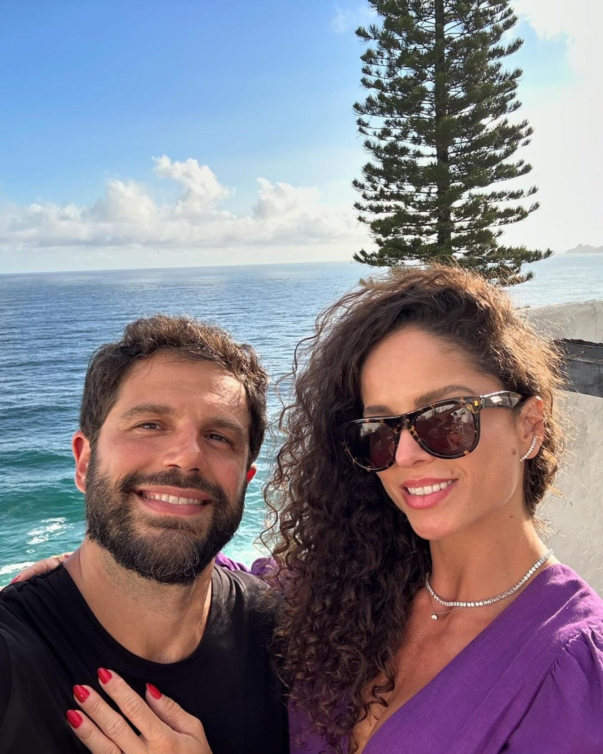 Duda Nagle with his girlfriend Michele Balsamão