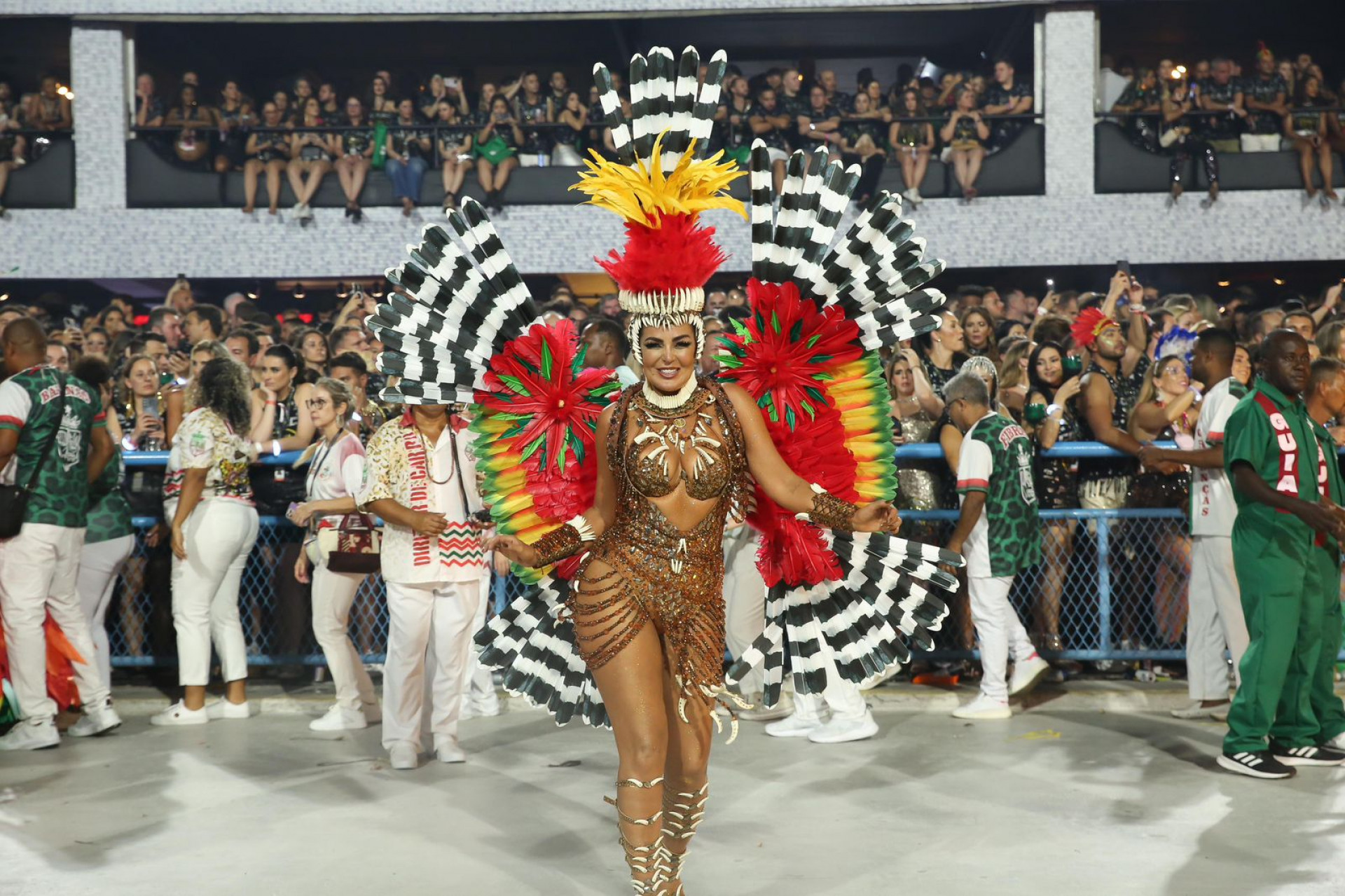 Gardênia Cavalcanti durante desfile na Grande Rio - Divulgação