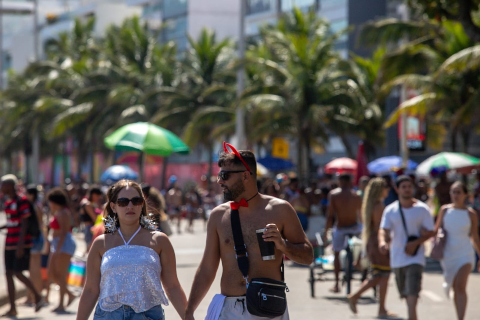Foliões curtem segunda de Carnaval na Zona Sul do Rio - Renan Areias/Agência O Dia