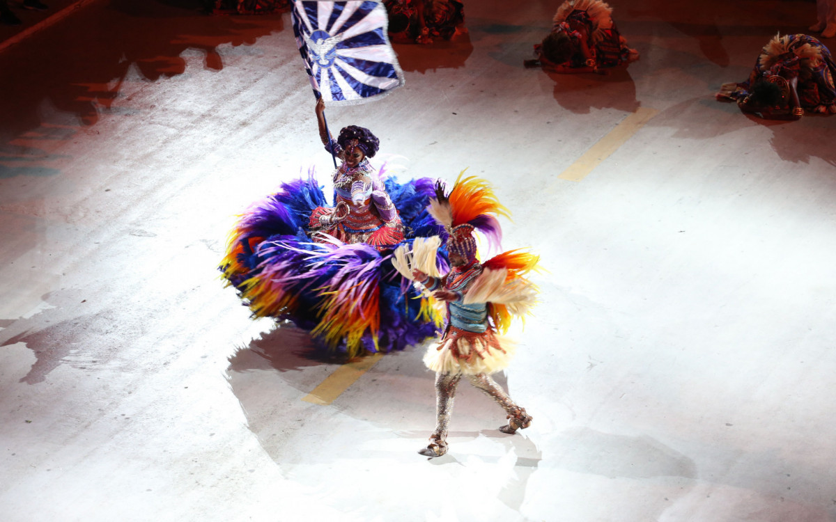 Desfile do Grupo Especial Carnaval 2024 - Desfile da G.R.E.S Portela, na Avenida Marquês de Sapucaí, no Centro do Rio de Janeiro, nesta segunda-feira (12).