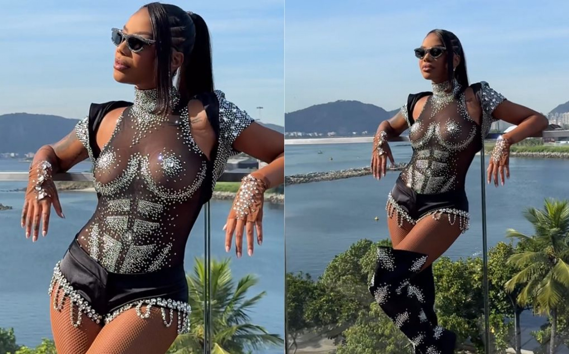 Ludmilla aposta em look all black e levanta multidão no Centro do Rio - Reprodução / Instagram