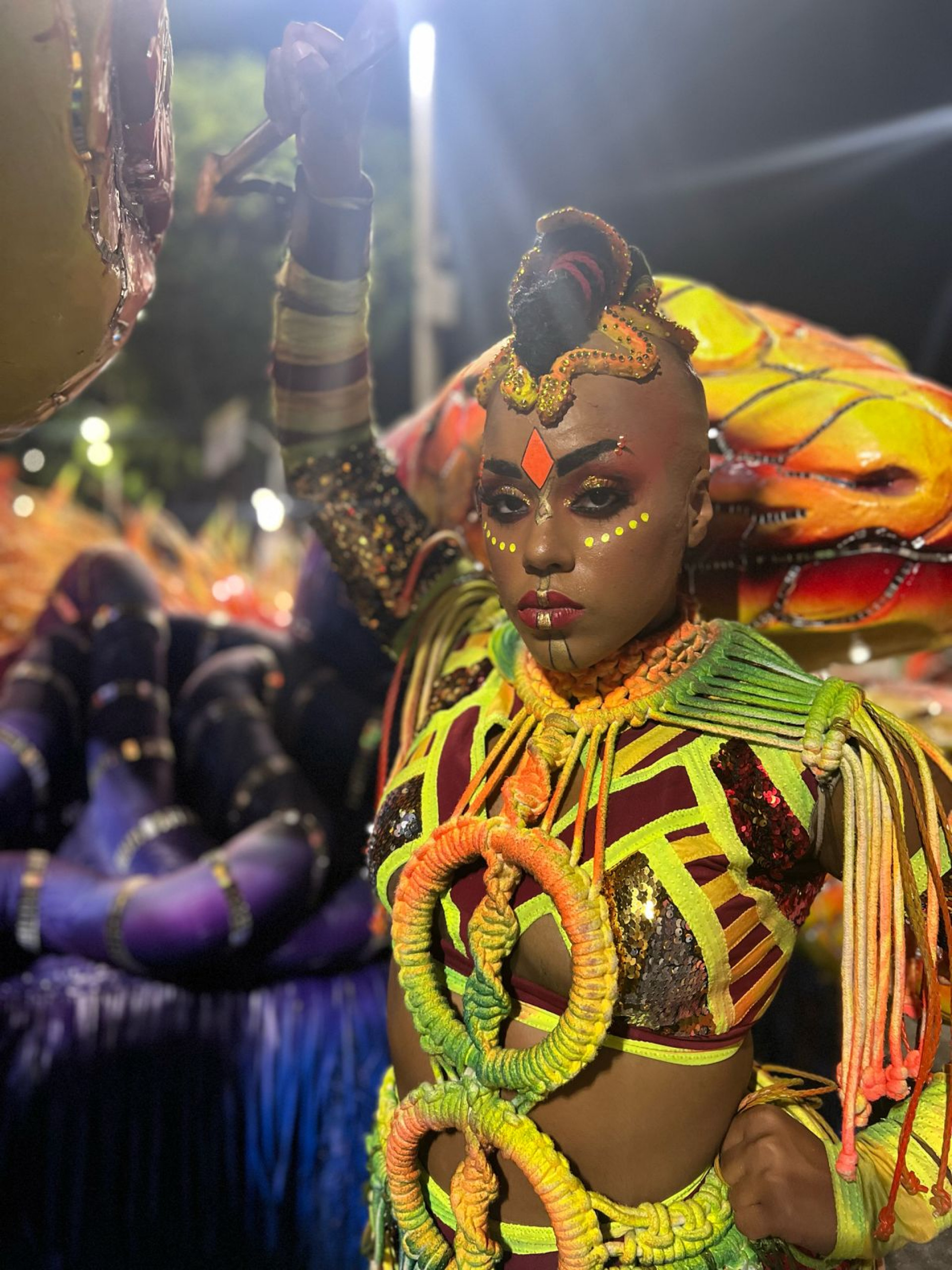 Maquiagens dos componentes da Viradouro chamaram atenção e encantaram Sapucaí - Divulgação / Viradouro