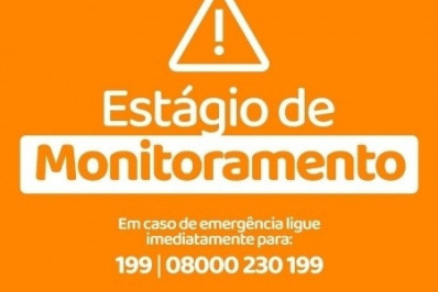 Por causa da chuva, Caxias entra em estágio de monitoramento