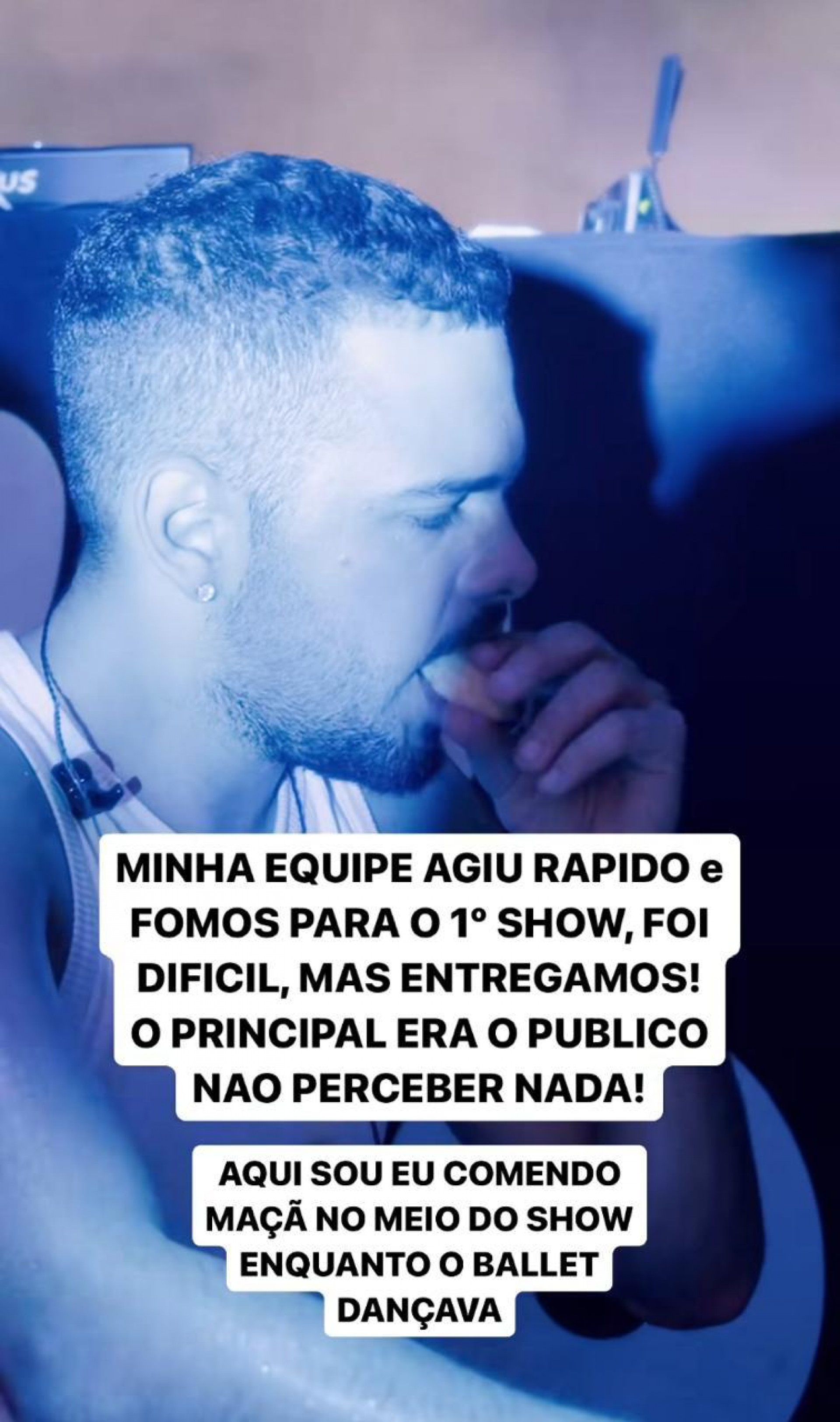 Pedro Sampaio faz show doente - Reprodu&ccedil;&atilde;o/Instagram