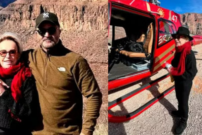 Em clique raro, Ana Maria Braga surge abraçadinha com o namorado