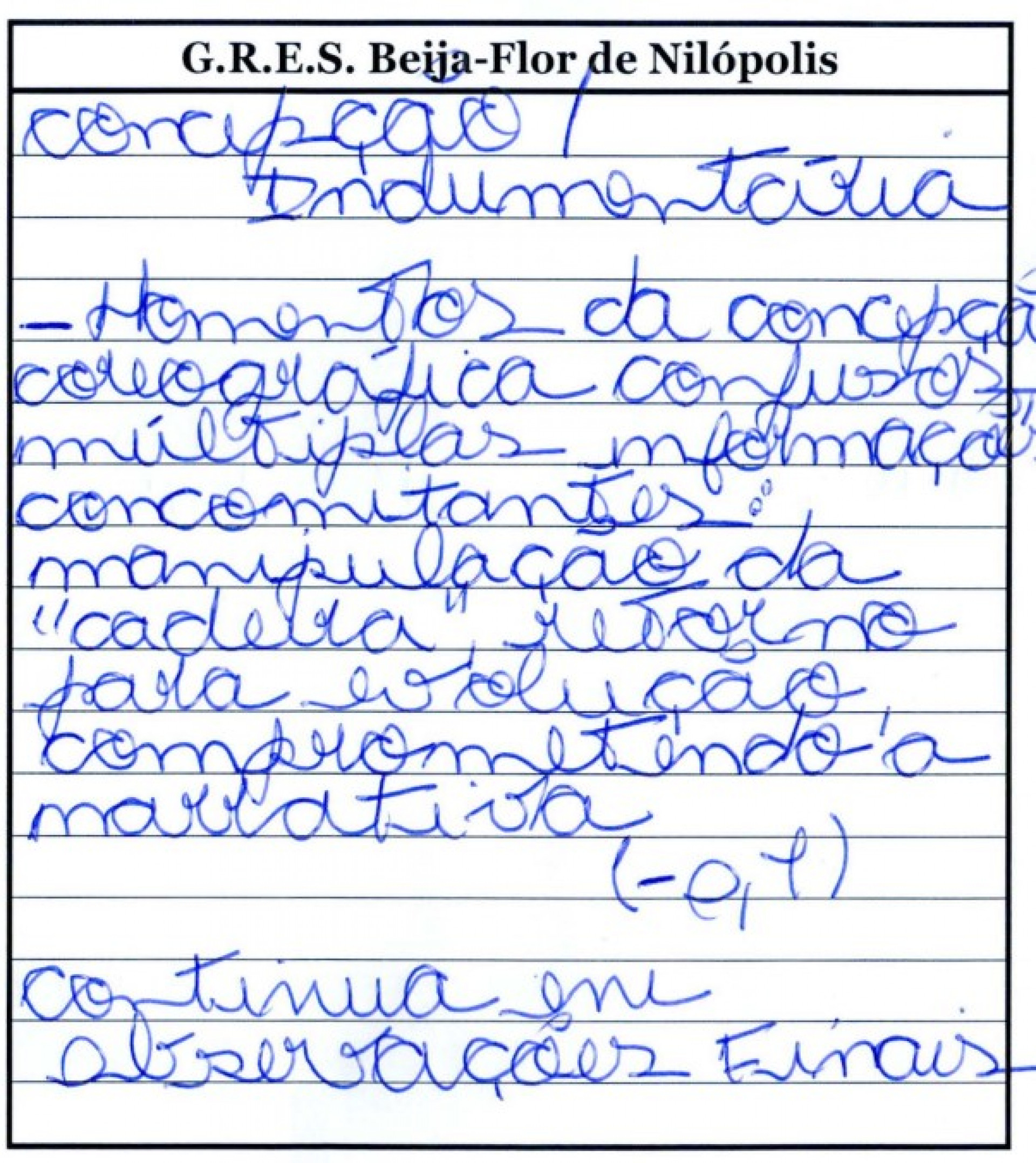 Justificativas dos jurados são divulgadas pela Liesa - Reprodução / Liesa