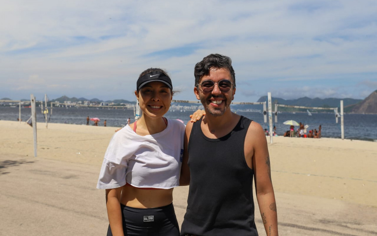 Os amigos Pedro Rodrigues e Alessandra Donato - Renan Areias / Agência O Dia