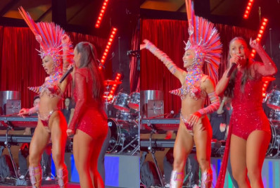 Em meio a boatos de affair, Ivete brinca com Sabrina Sato: 'Cara de quem tá sendo bem tratada'