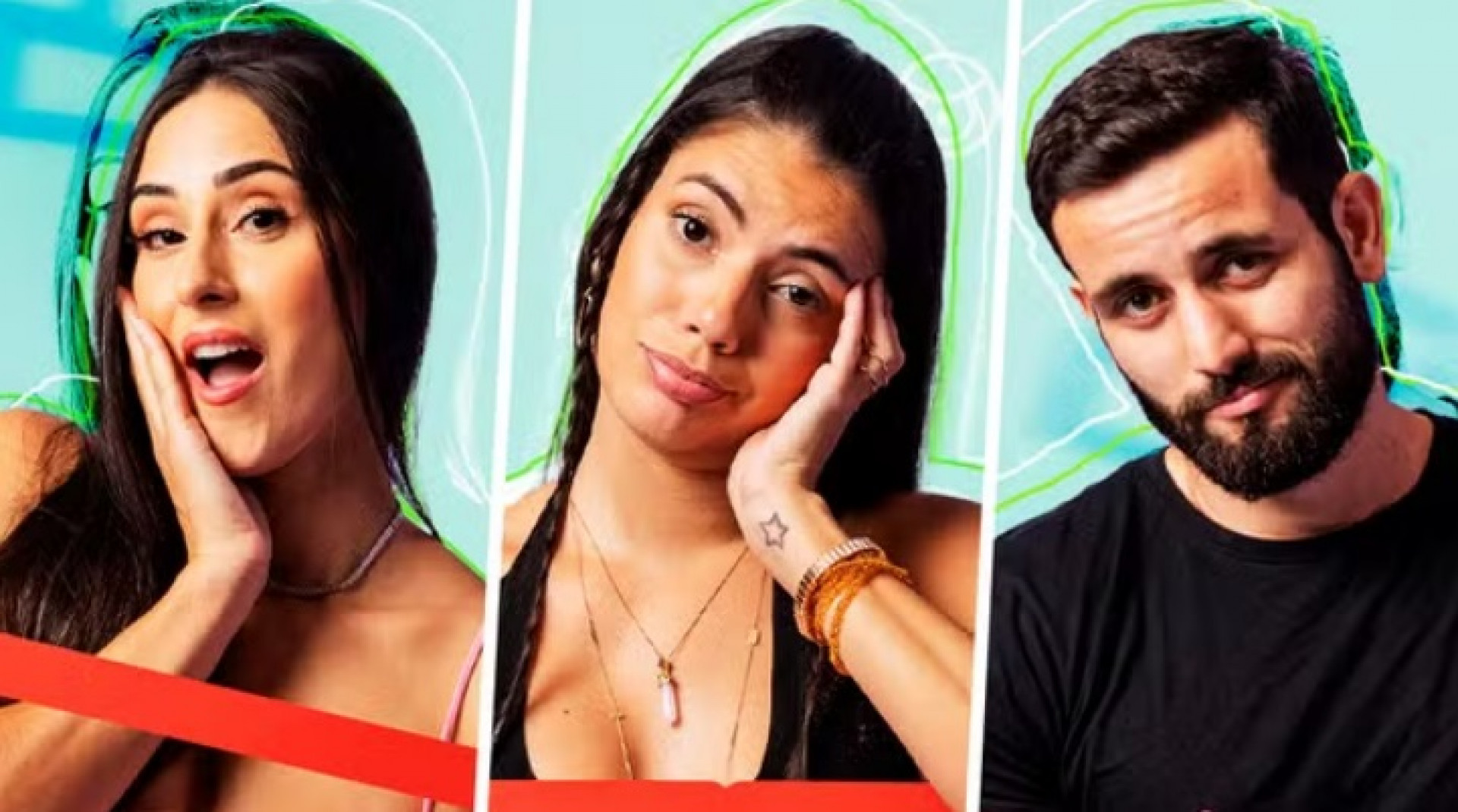 Deniziane, Fernanda e Matteus estão no paredão - Reprodução de vídeo / TV Globo