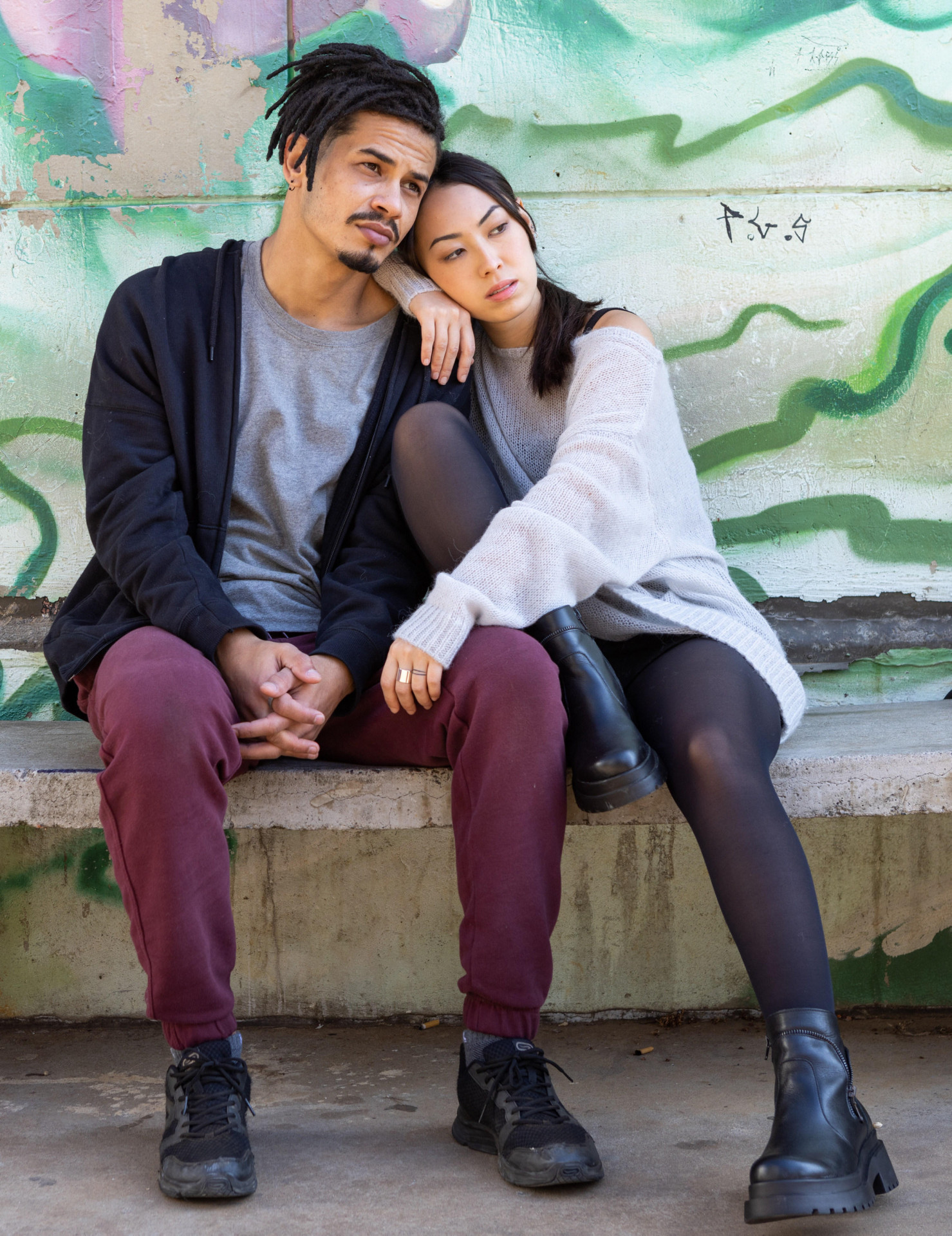 Tina (Ana Hikari) e Glauber (Elzio Vieira) - Daniela Toviansky / Divulgação