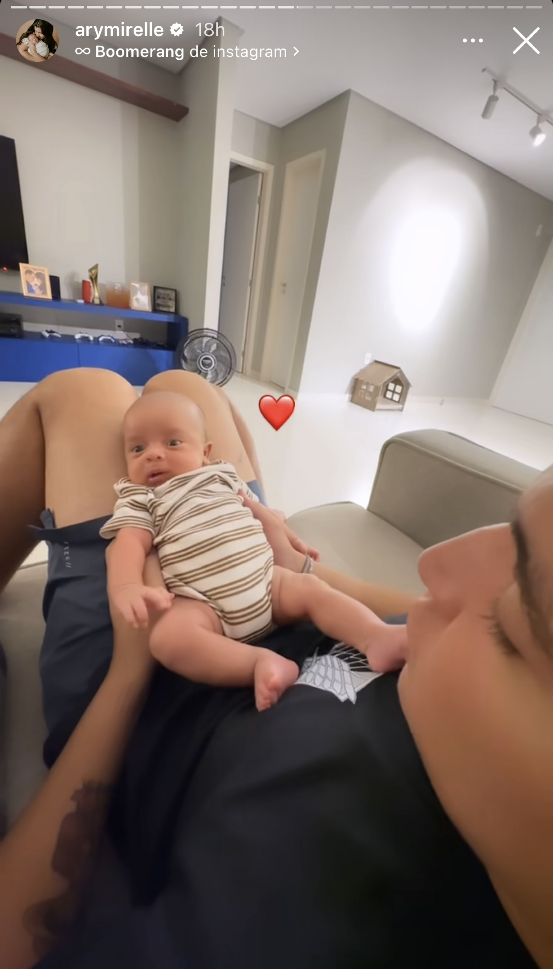 Ary Mirelle mostra momento de João Gomes com o filho, Jorge - Reprodução