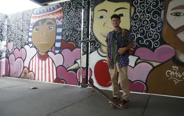 O paraguaio José María de la Cruz chegou ao Brasil com o sonho de ser skatista profissional
