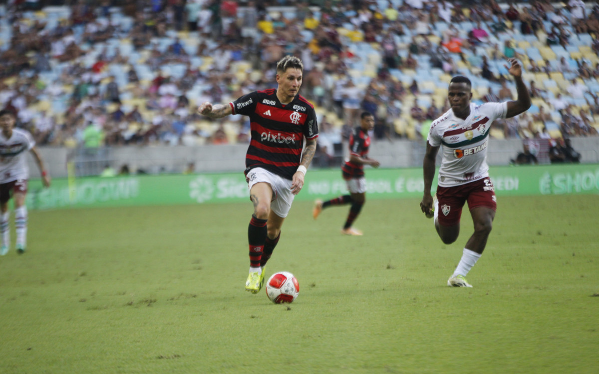 Partida entre as equipes de Flamengo x Fluminense. válida pelo Campeonato Carioca , realizado no estádio do Maracanã neste domingo(25). Foto: Reginaldo Pimenta/Agência O Dia