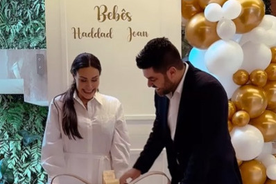 Veja a reação de Nadja Haddad ao descobrir sexo dos filhos gêmeos