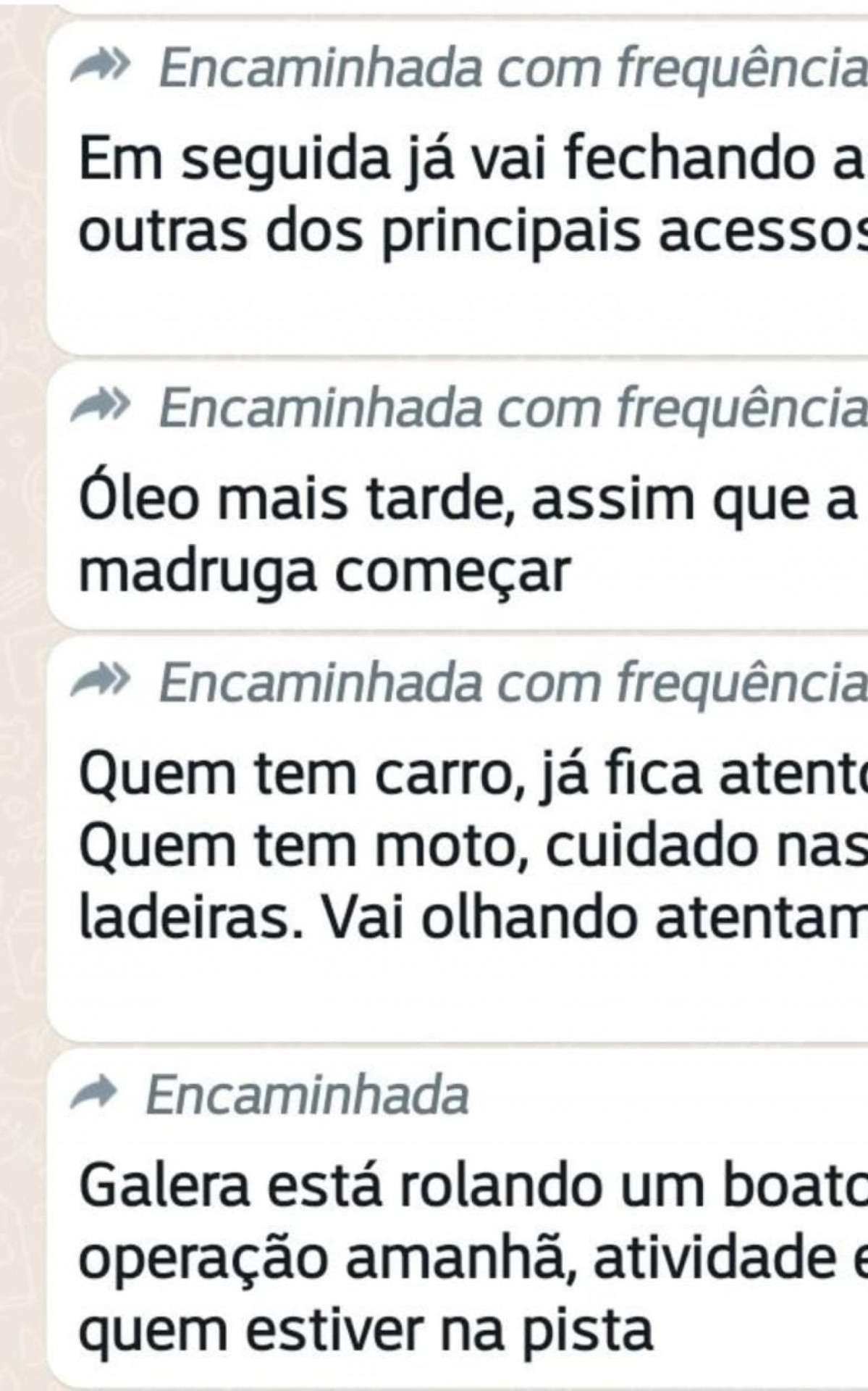Prints de conversas mostram que suspeitos já sabiam de operação desde a noite desta segunda-feira (26) - Reprodução