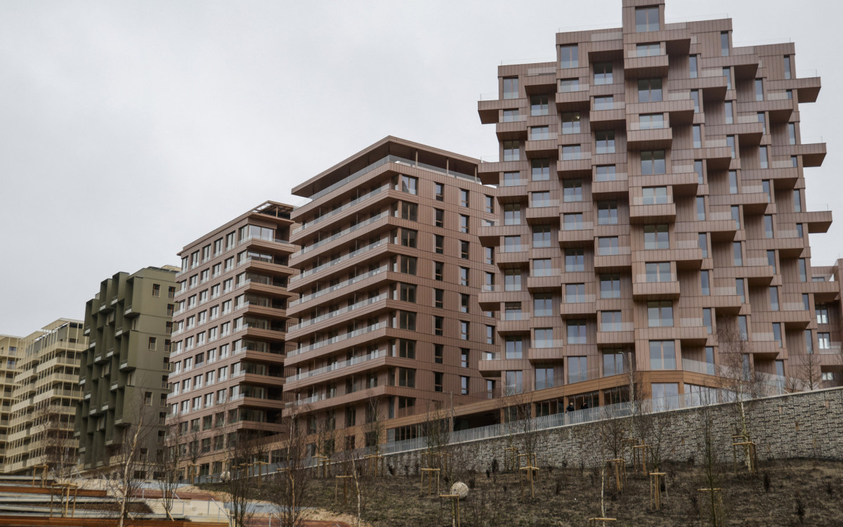 Vista dos edifícios da Vila Olímpica de Paris