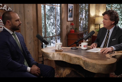 Nos EUA, Eduardo Bolsonaro critica Moraes e diz que Brasil não é mais uma democracia