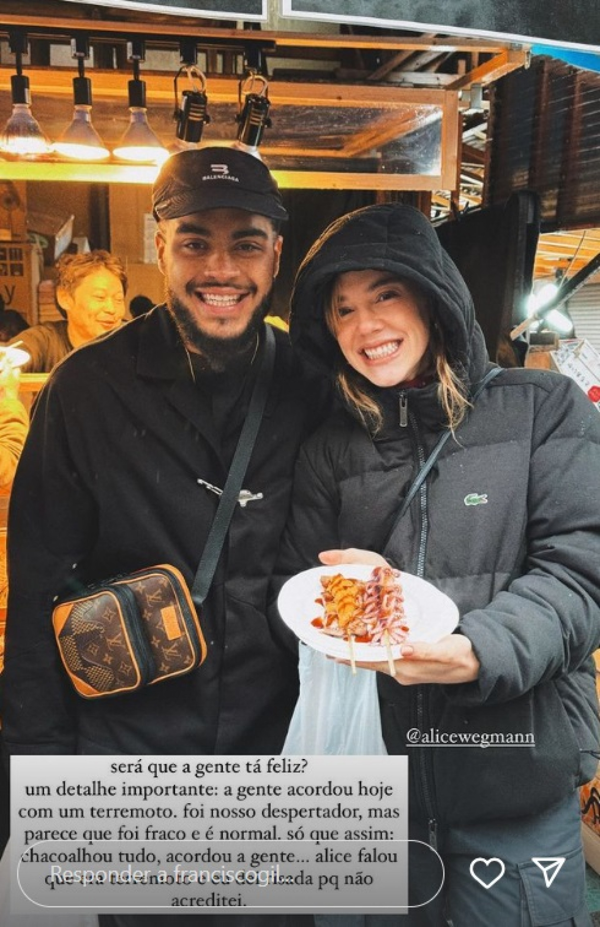Francisco Gil e Alice Wegmann - Reprodução do Instagram