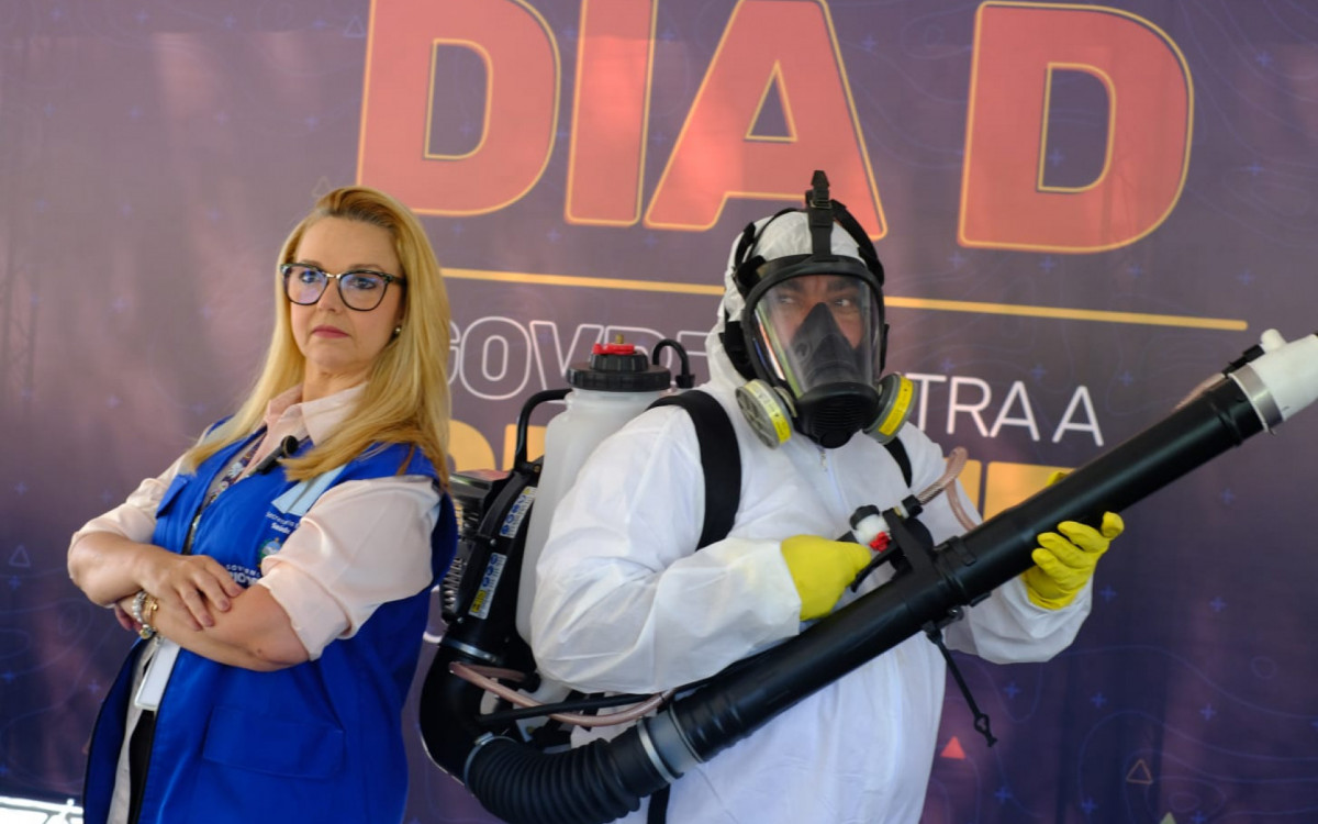 Ação de conscientização no Dia D contra a dengue no Parque das figueiras, na Lagoa