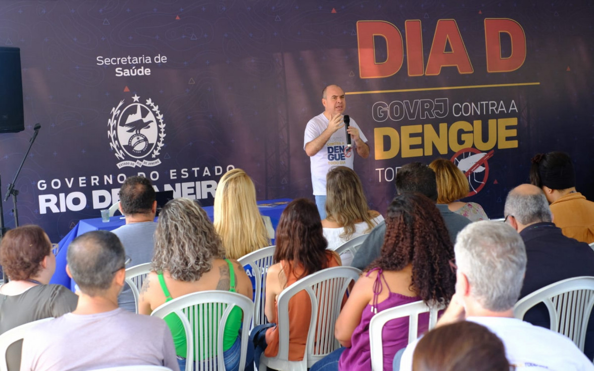 Ação de conscientização no Dia D contra a dengue no Parque das figueiras, na Lagoa