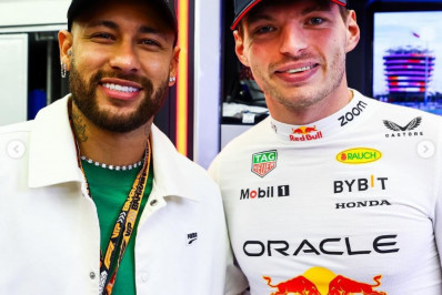 Neymar marca presença no GP do Bahrein e se encontra com Verstappen