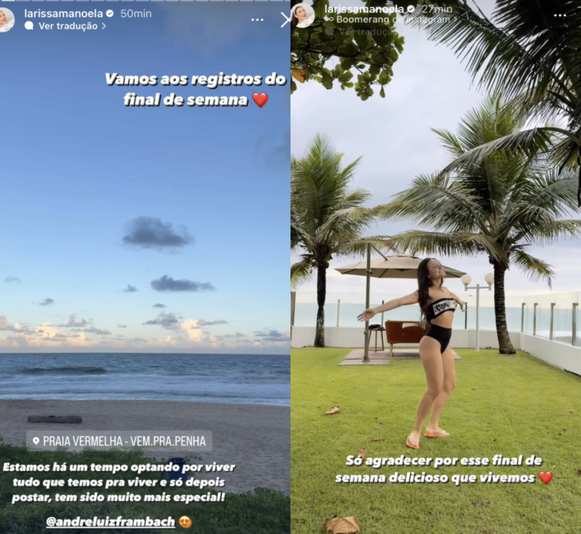 Larissa Manoela compartilha registros do fim de semana - Reprodução