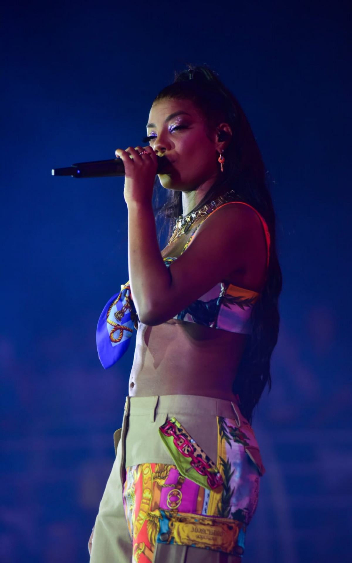 Ludmilla durante primeira noite de shows do navio \'Numanice\'