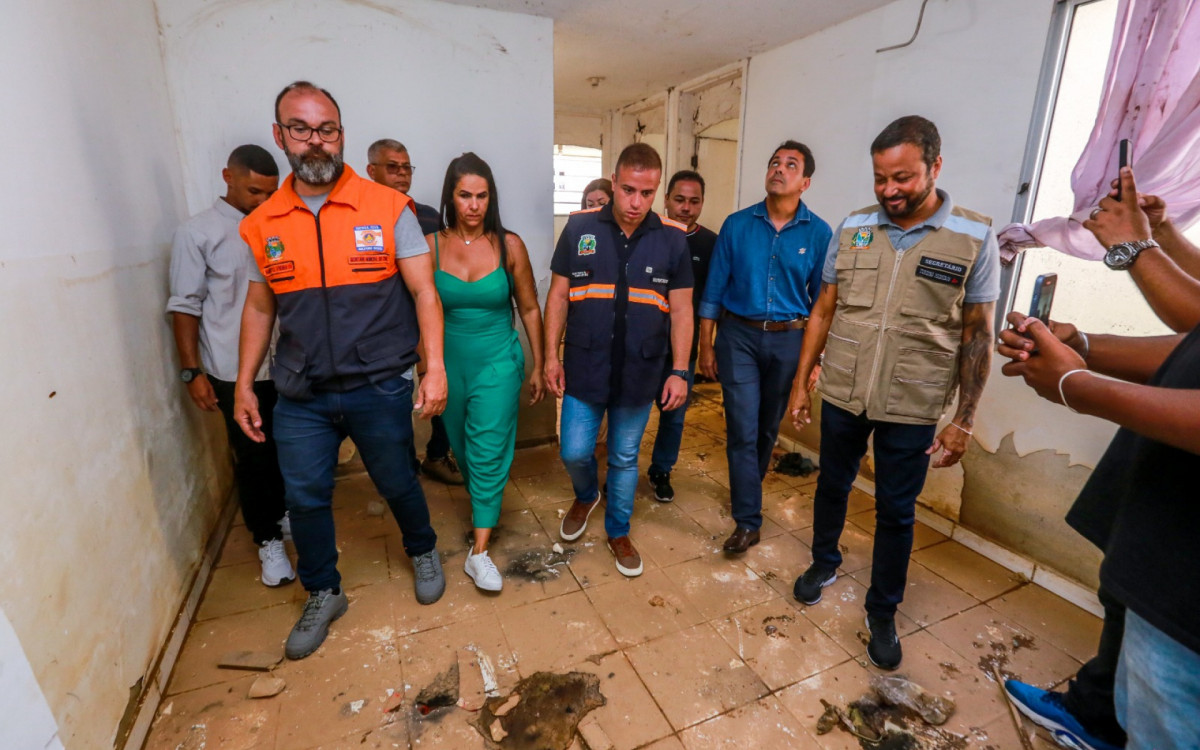 Alberto Vieira, Tati Ervite, Matheus Carneiro, Whélen Leite e Tuninho Medeiros vistoriaram o condomínio Babi