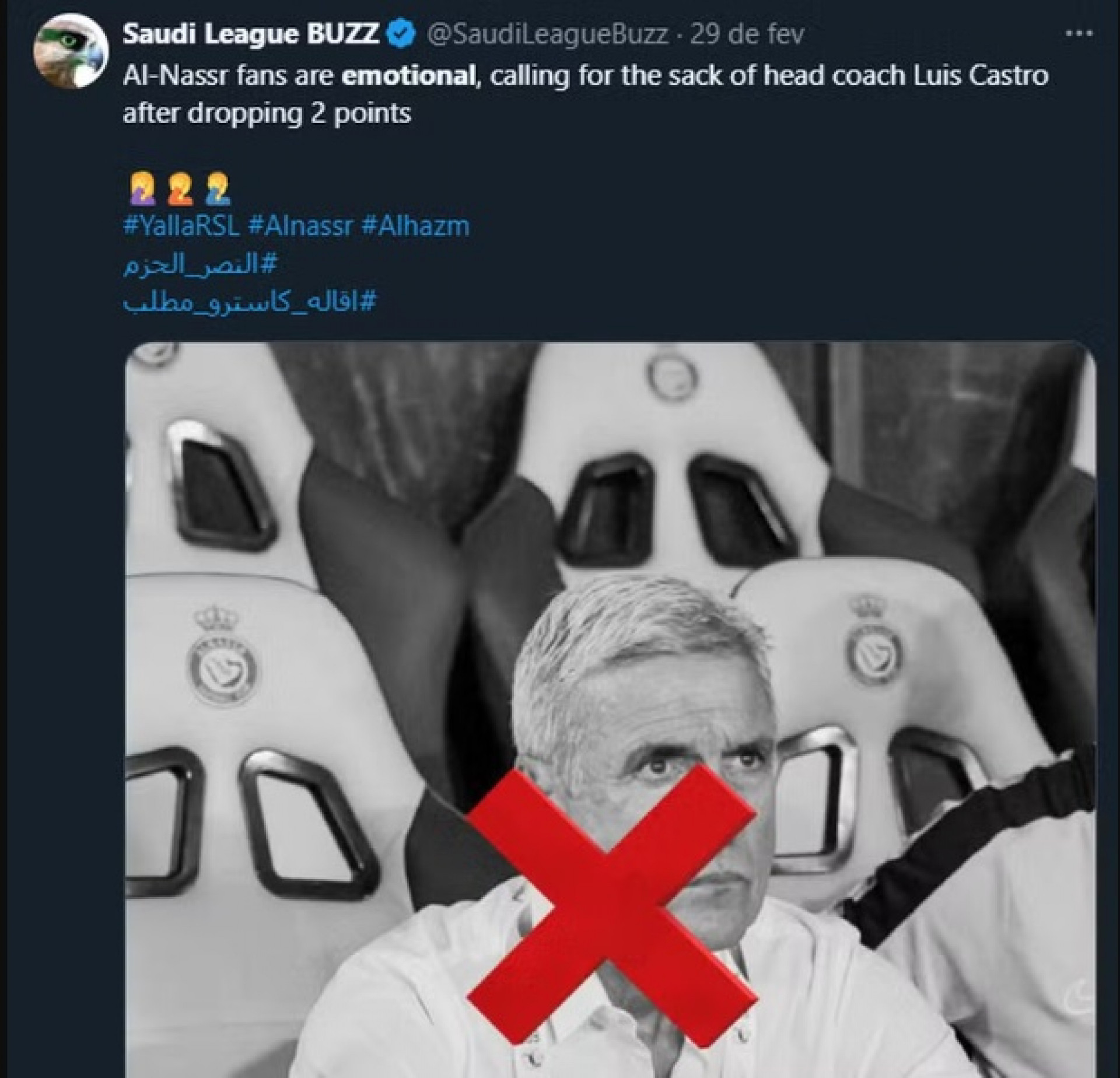 Lu&iacute;s Castro vem sendo alvo de cr&iacute;ticas no Al-Nassr - Reprodu&ccedil;&atilde;o