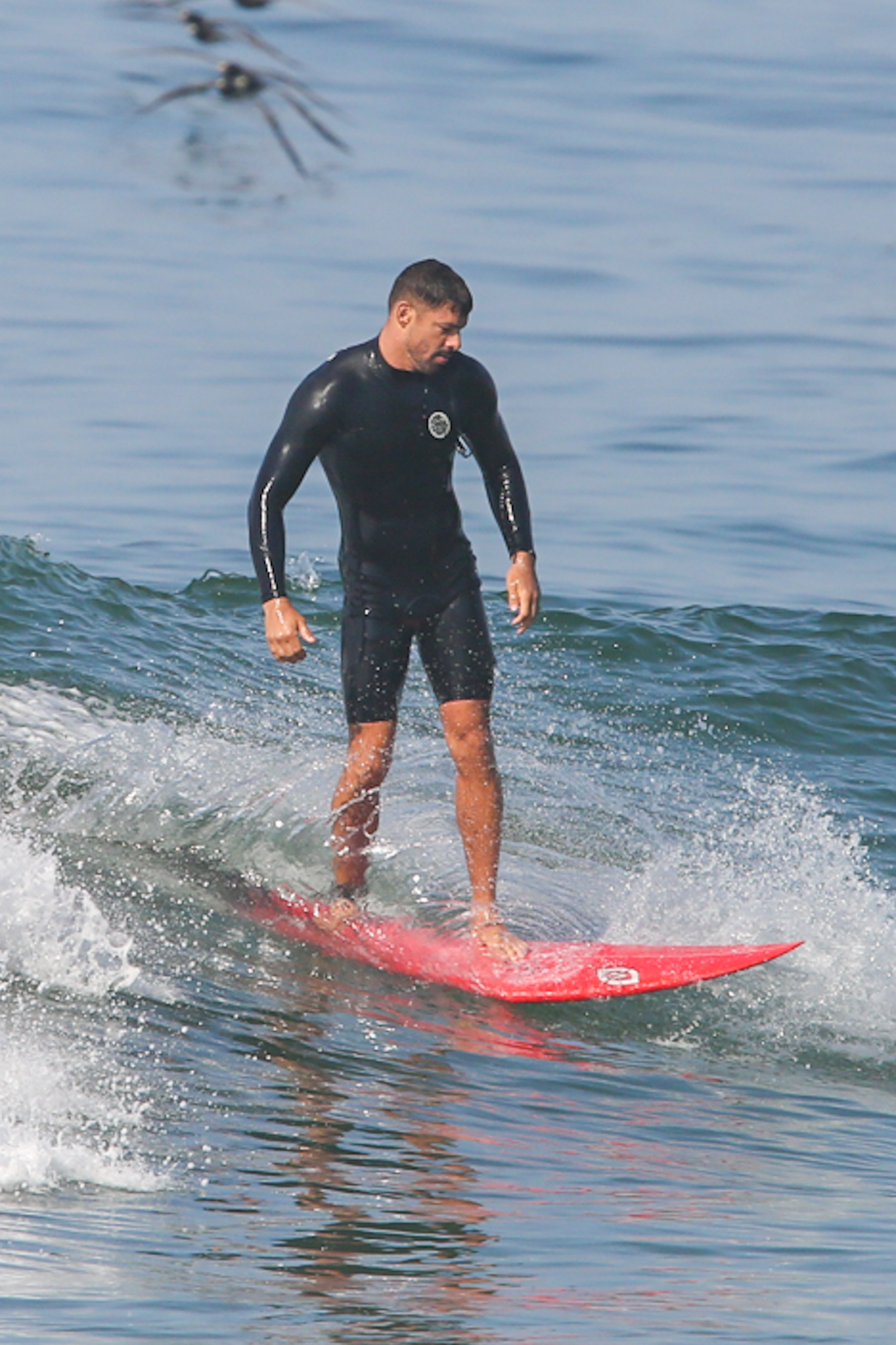 Cauã Reymond surfa na Barra da Tijuca - Dilson Silva / Agnews