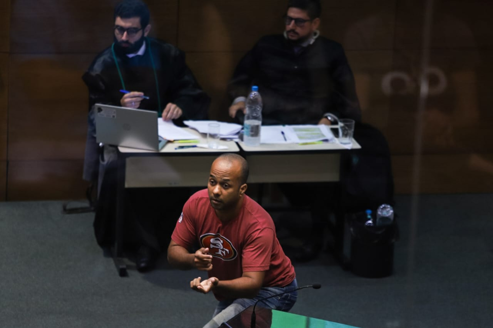 Testemunha Marcelo Nicolau de Carvalho, condenado por chefiar milícia em Caxias - Renan Areias / Agência O Dia