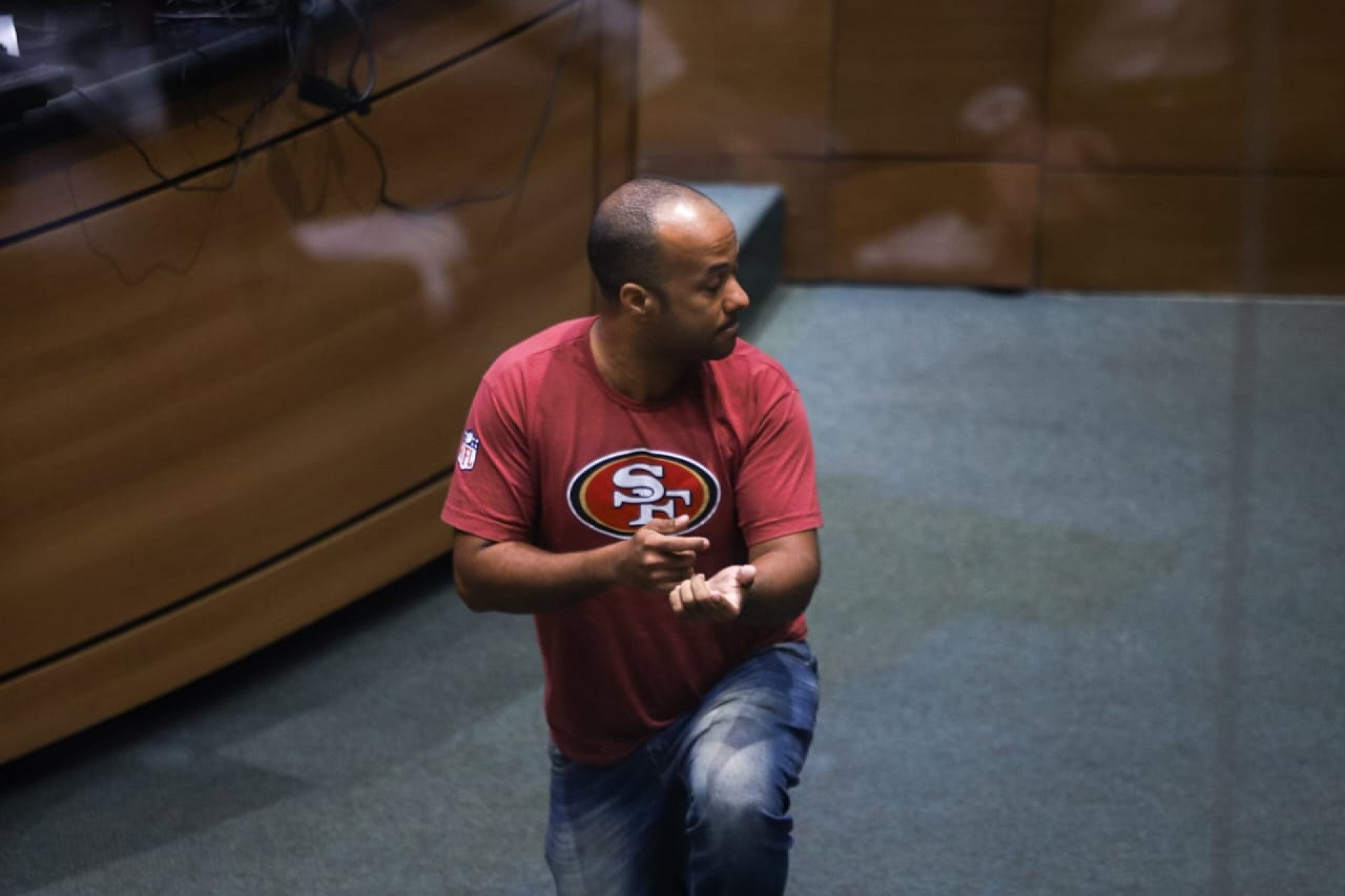 Testemunha Marcelo Nicolau de Carvalho, condenado por chefiar milícia em Caxias - Renan Areias / Agência O Dia