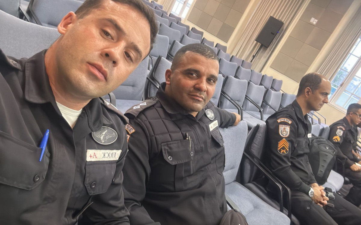  Capitão Erick, do 8º BPM e tenente Dhiones, do 29º BPM