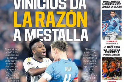 Jornal de Valencia volta atacar Vini Jr após jogo da Liga dos Campeões: 'Deu razão ao Mestalla'