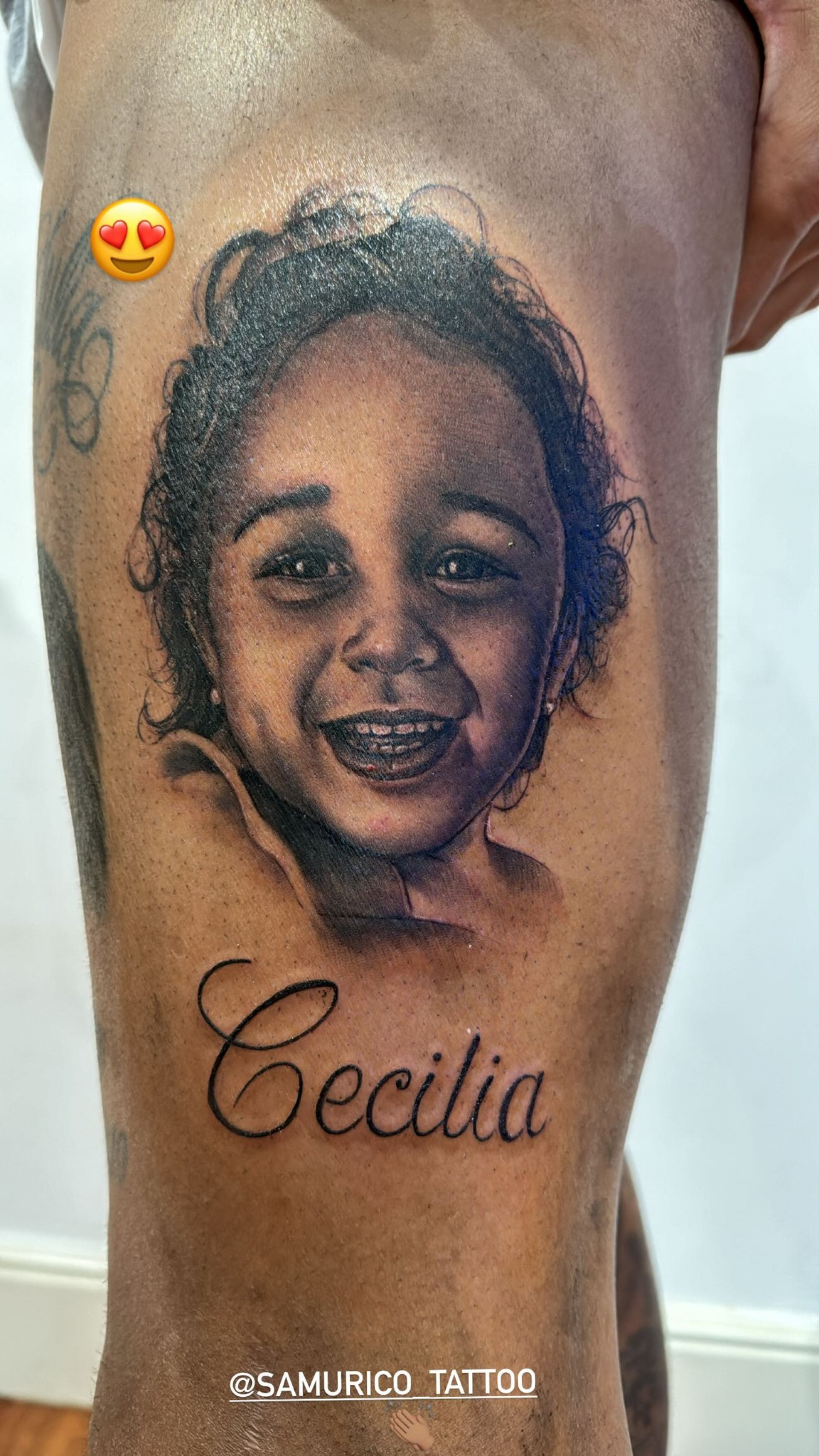 Éder Militão faz tatuagem em homenagem a filha com Karoline Lima
 - Reprodução / Instagram 