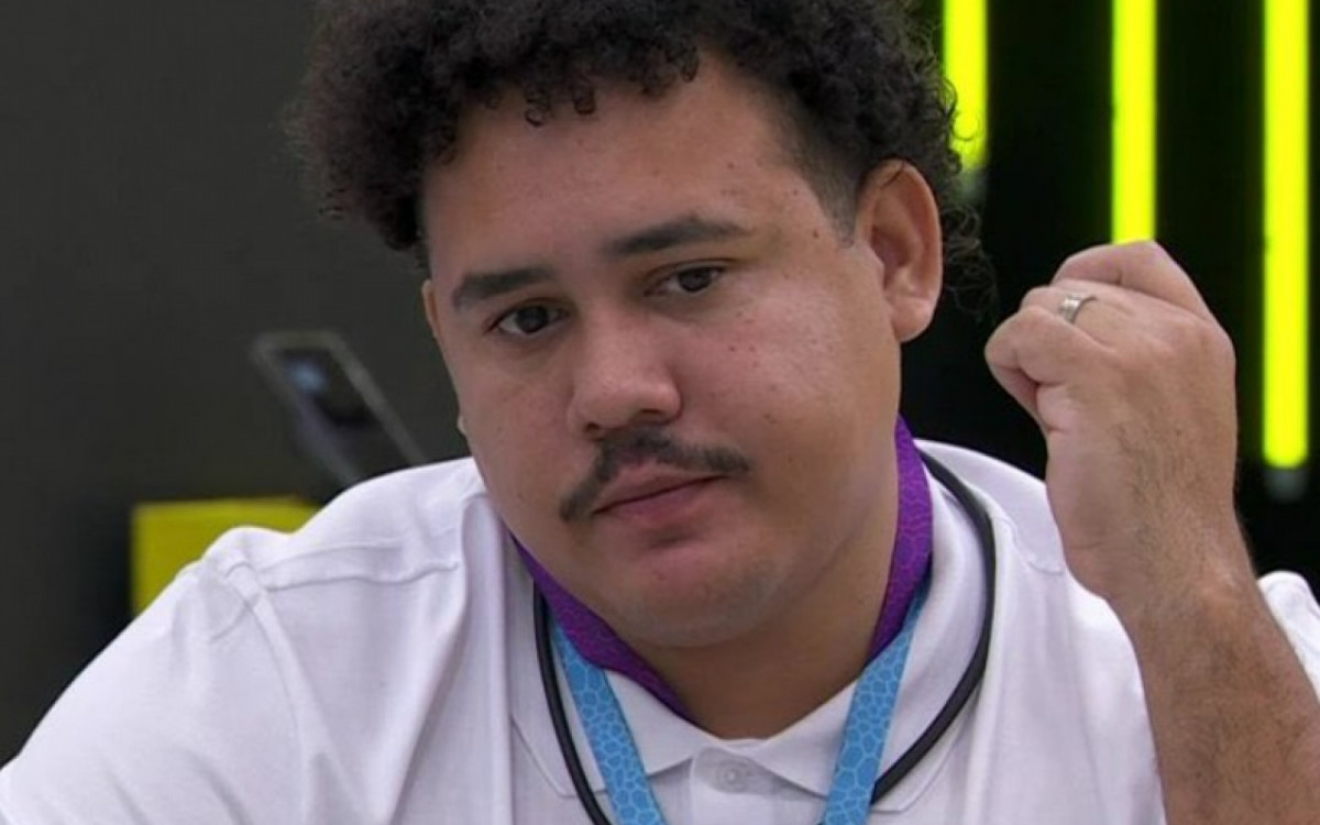 Lucas Henrique durante o almoço do anjo - Reprodução de vídeo / TV Globo