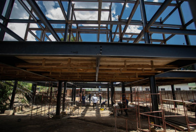 Volta Redonda: futuro Retiro dos Atletas está com 80% da estrutura metálica concluída