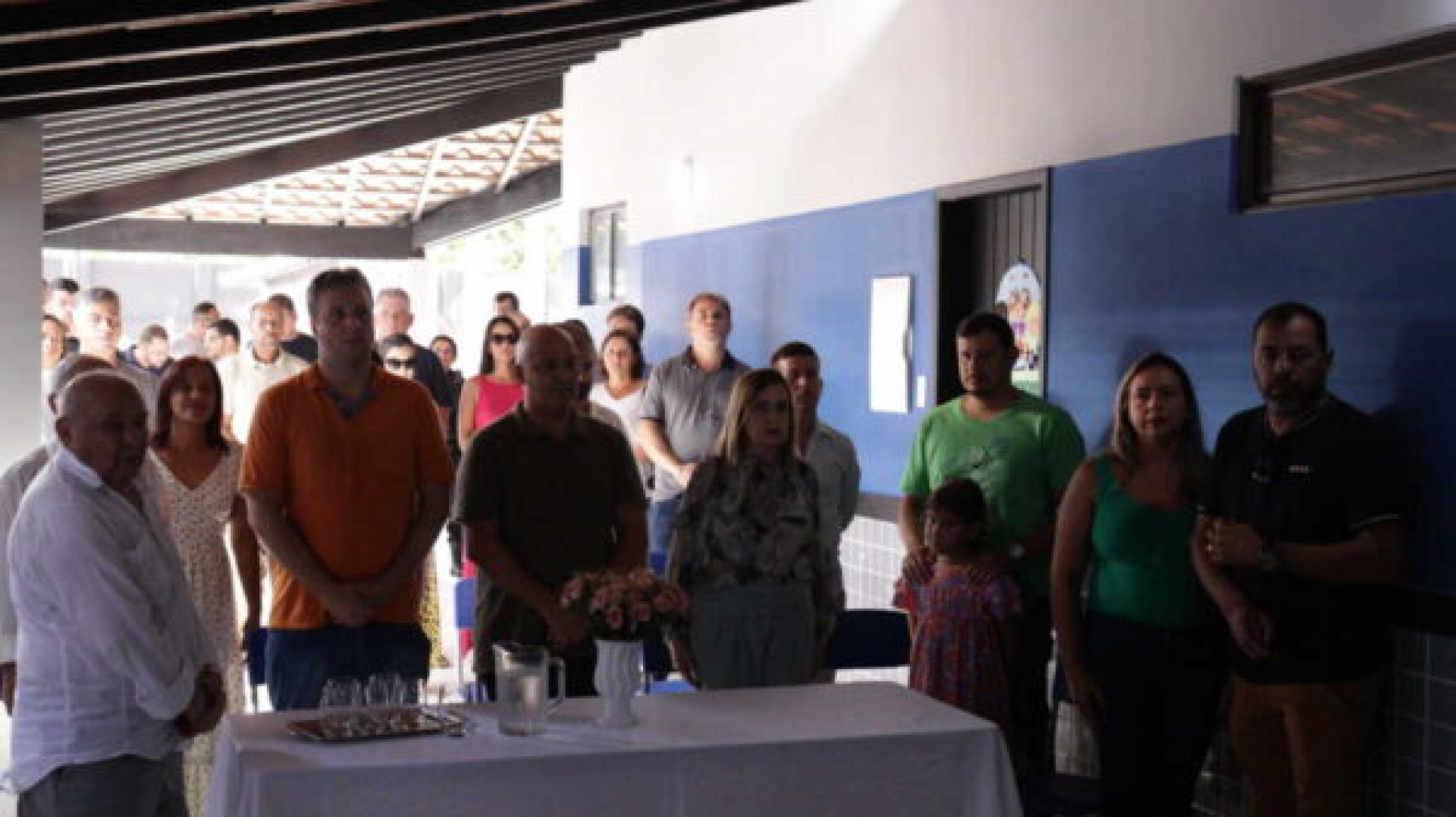 Vice-prefeito, J&uacute;lio Queiroz, prefeito F&aacute;bio do Pastel e secret&aacute;ria de Educa&ccedil;&atilde;o, Sheila Atalla - Ascom/ Renan Freitas