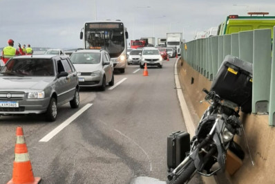 Motociclista morre em acidente na Ponte Rio-Niterói