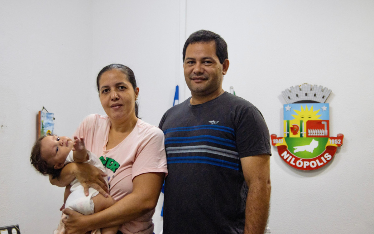 Cleber Pereira e Viviane Baima têm dois filhos. Cauã, de 5 anos, e Clarisse, 5 meses e estão juntos há sete anos, e também oficializaram a união
