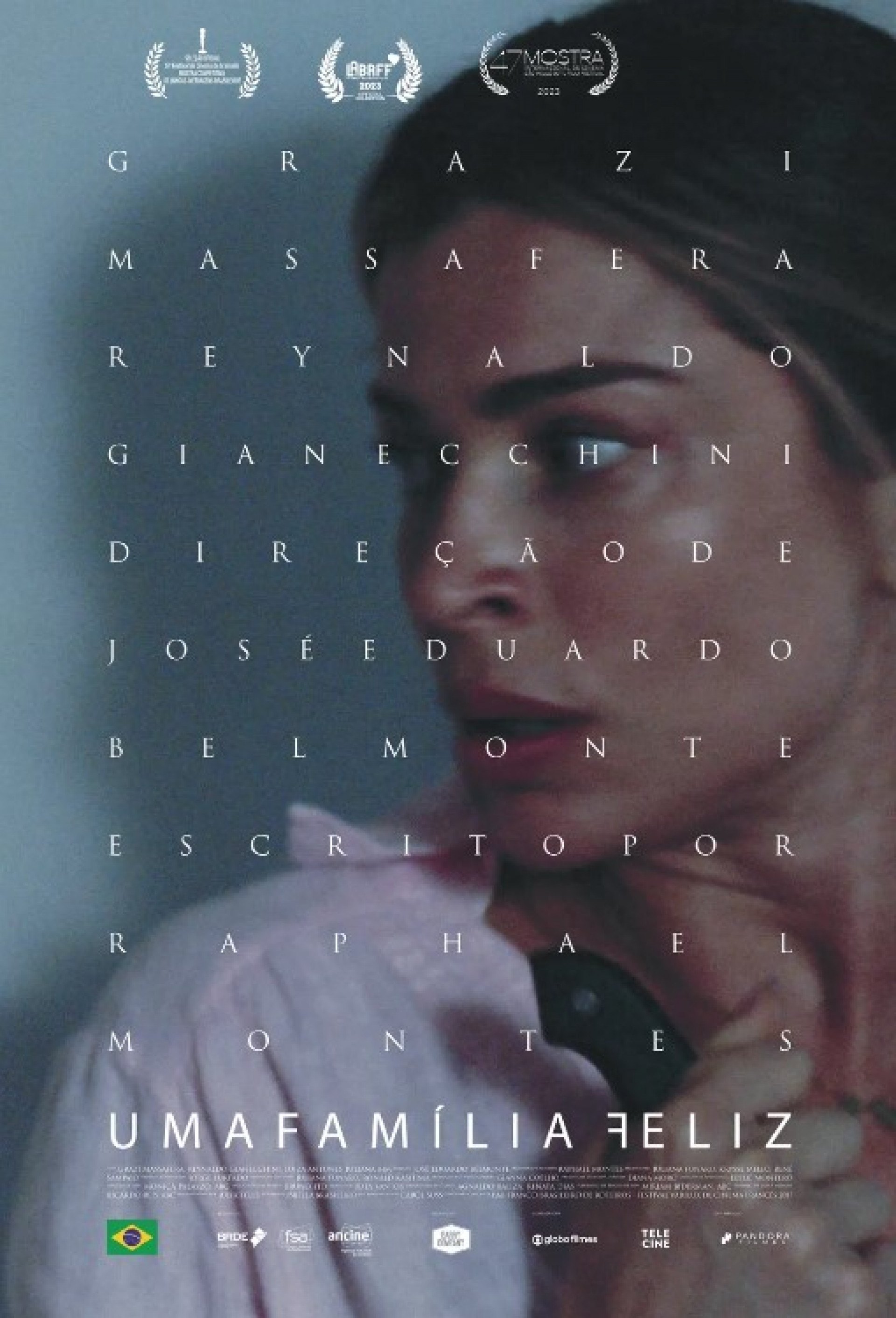 Cartaz do filme Uma Família Feliz, com Grazi Massafera e Reynaldo Gianecchini - Divulgação / Globo Filmes