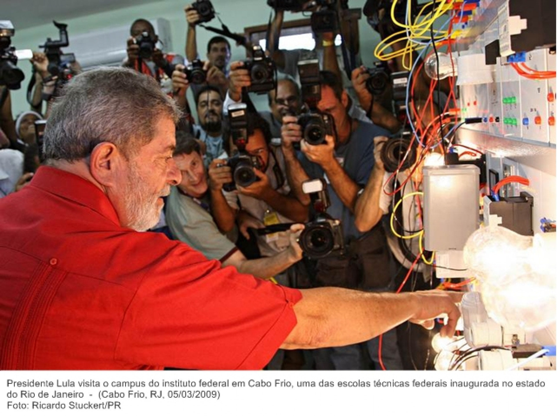 Lula visitou os laborat&oacute;rios e instala&ccedil;&otilde;es do campus - Reprodu&ccedil;&atilde;o/ Ricardo Stuckert/PR