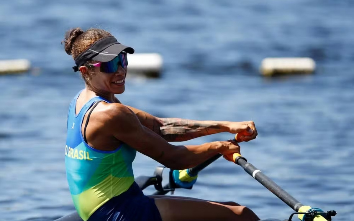 Beatriz Tavares terminou a prova do skiff simples feminino em 8min13s54