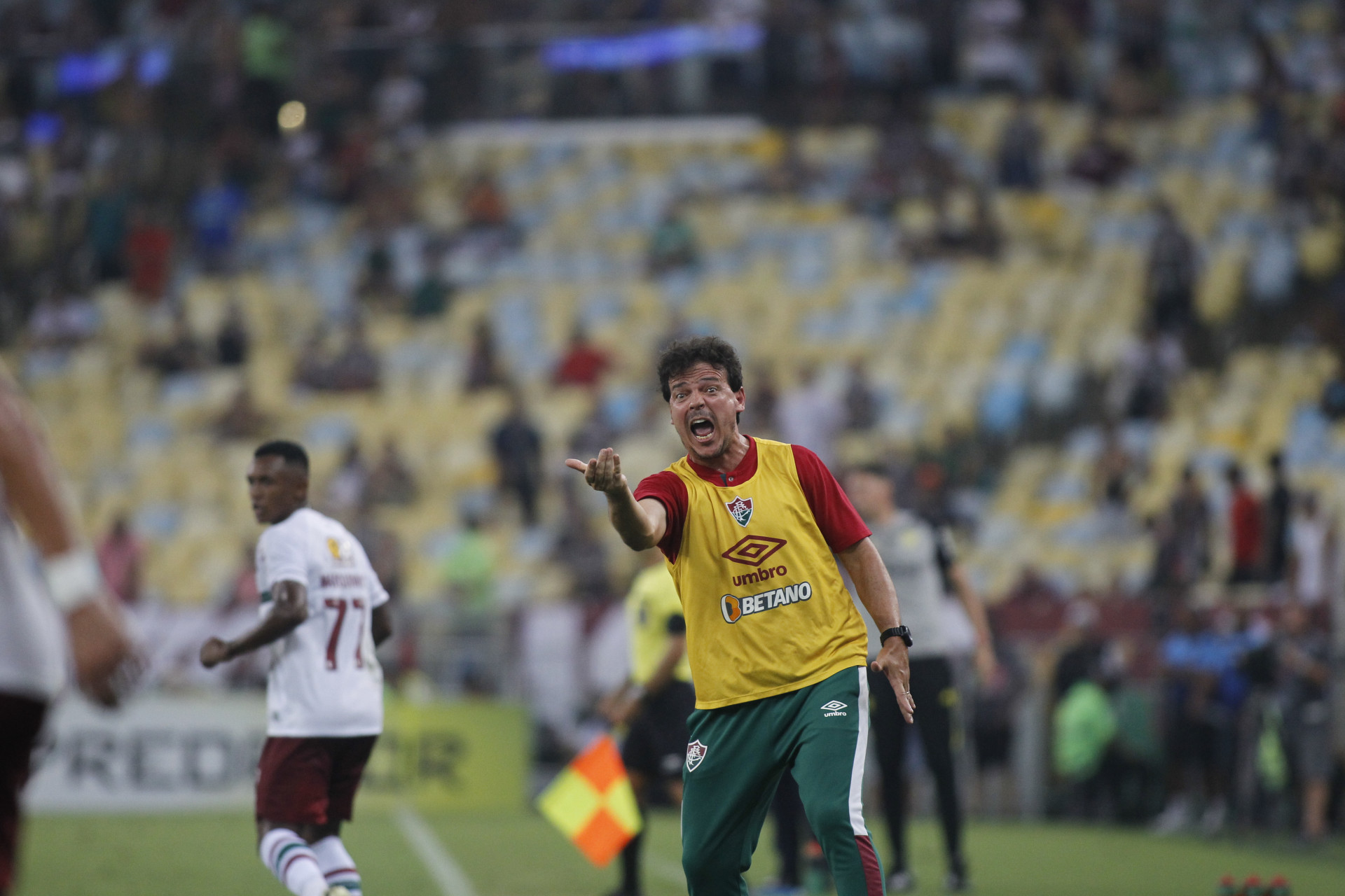 Fernando Diniz, t&eacute;cnico do Fluminense, no cl&aacute;ssico com o Flamengo - Reginaldo Pimenta / Agencia O Dia