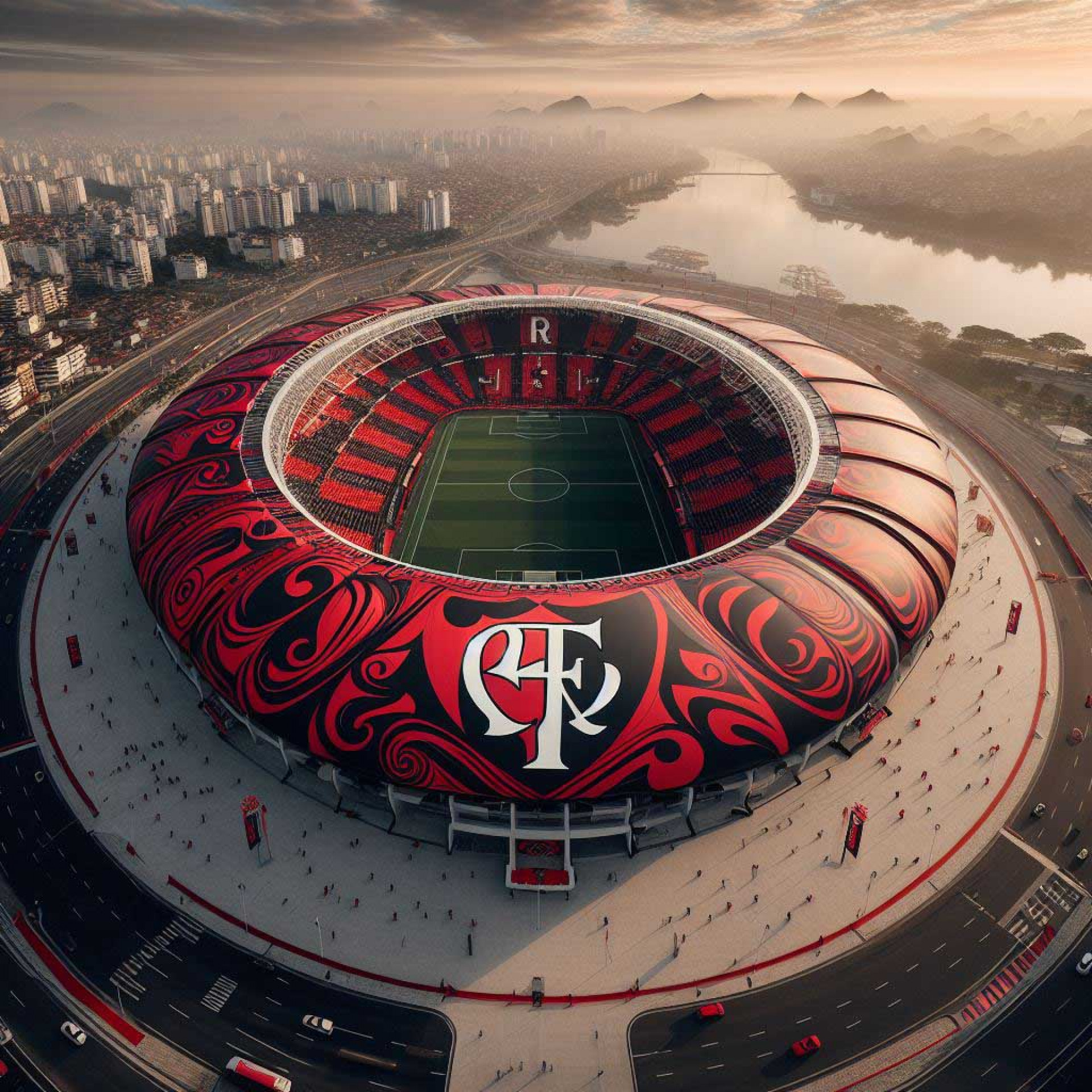 Projeto criado em Inteligência artificial sobre estádio do Flamengo - Canal do youtube Resenha rubro Negra