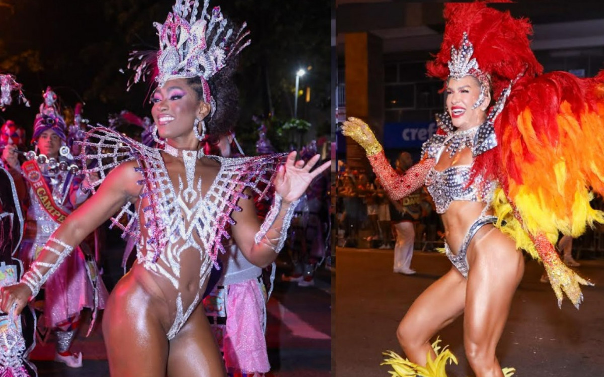 Erika Januza e Lore Improta participam de desfile da Viradouro em Niterói