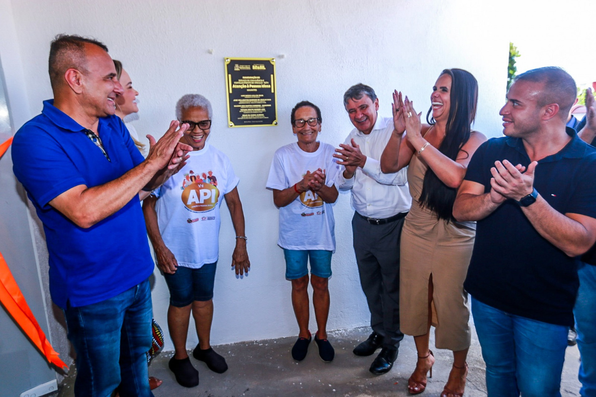 Durante a inaugura&ccedil;&atilde;o, prefeito Waguinho, deputada Daniela do Waguinho, ministro Wellington Dias, Tati Ervite e Matheus Carneiro destacaram a import&acirc;ncia da API - Rafael Barreto/PMBR