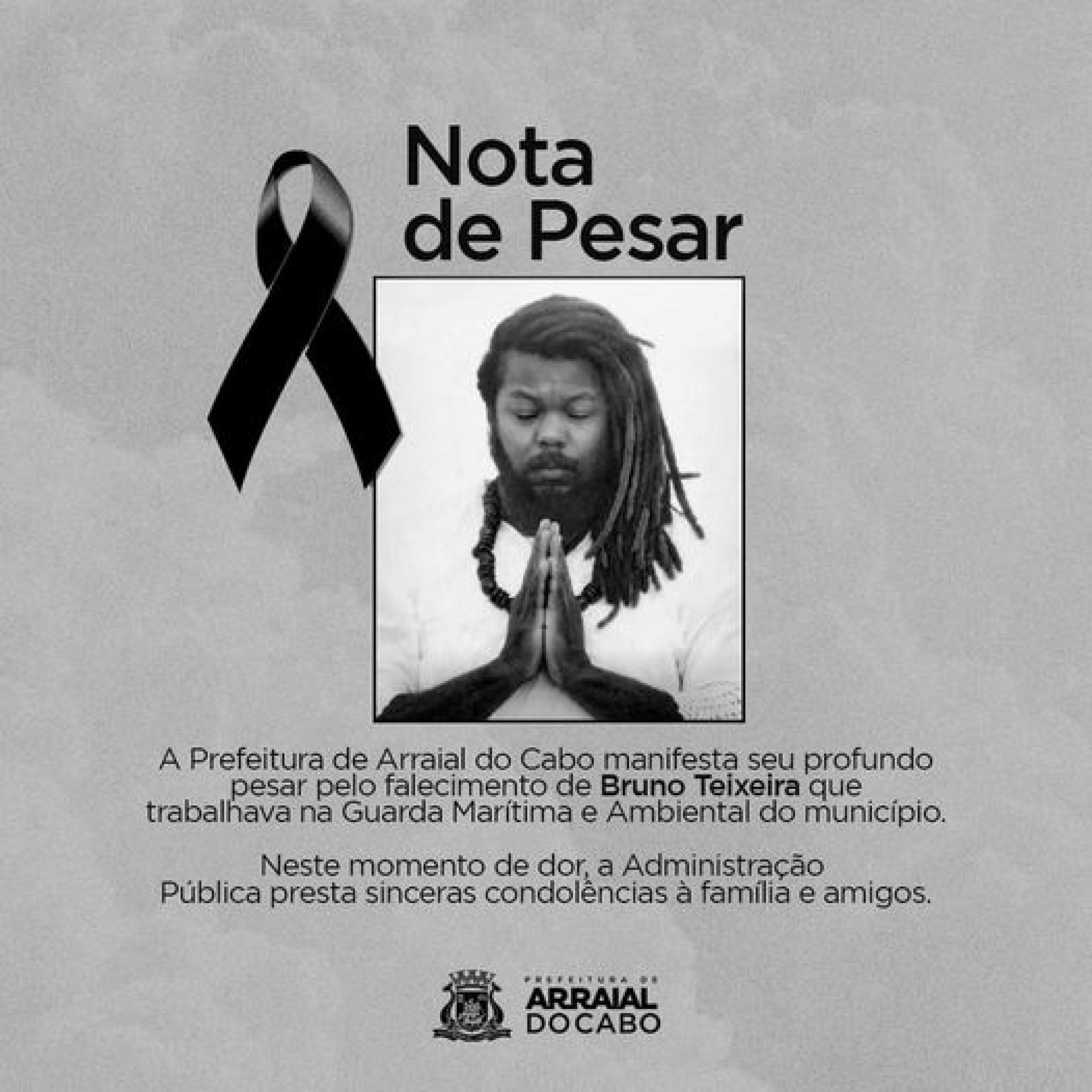 Nota de pesar  - Divulgação 