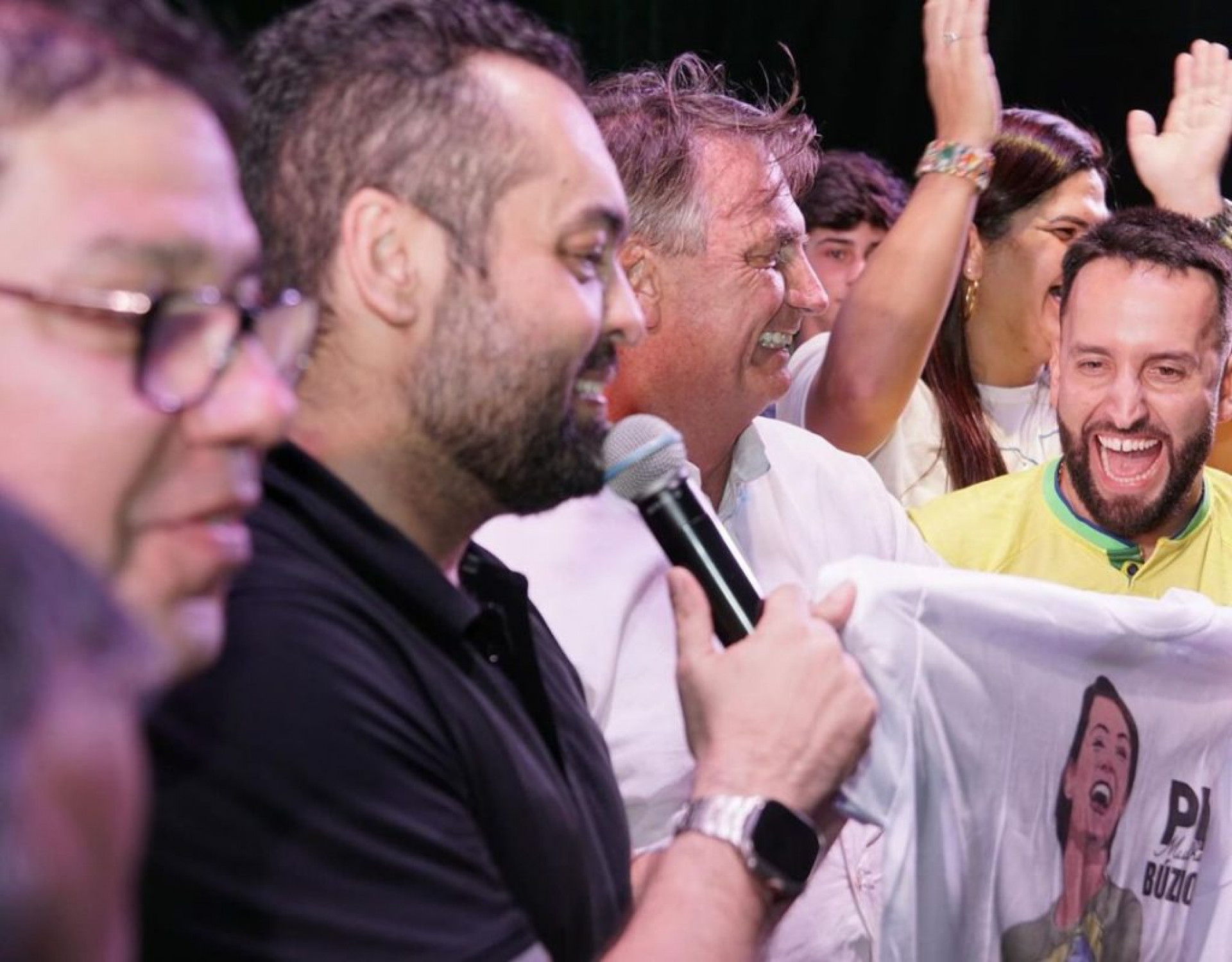 Governador Cl&aacute;udio Castro, ex-presidente Bolsonaro e Rafael Aguiar - Reprodu&ccedil;&atilde;o/ redes sociais