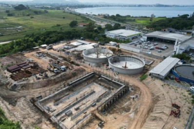 Obras de expansão da Estação de Tratamento de Esgoto avançam em São Pedro da Aldeia 